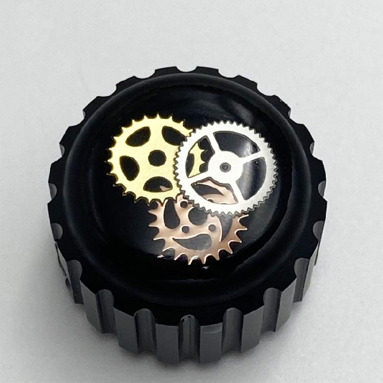 1Pc Electric Guitar Bass Gear Knobs with Hole Metal Guitar Tone Volumes Knob Potentiometer Hat Caps Guitar Parts