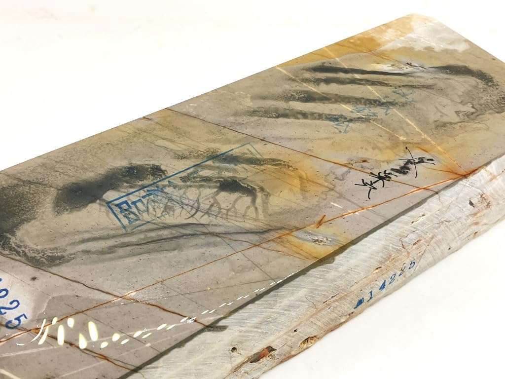 Piatră de ascuțit albă Umegahata, nume natural Yamashiro, Shomotoyama, piatră de ascuțit, Ukyo-ku, piatră de ascuțit, perioada Meiji mijlocie, 30 de tăieturi #25 / 1.876 g