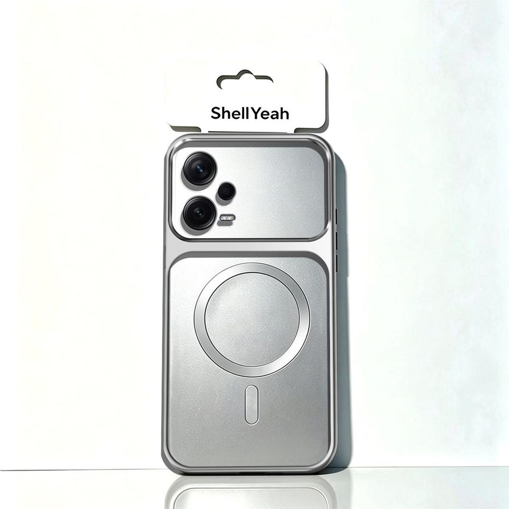 Viral Cyberpunk Magnetic Case for Xiaomi Redmi Note 12 Pro 5G CD Texture Ring & Metallic Sheen Cover