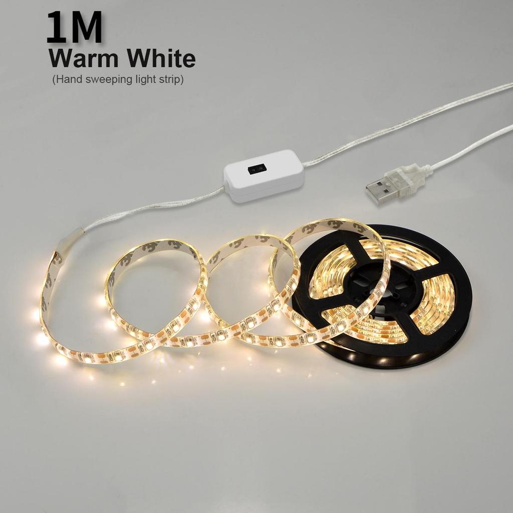 Intelligente Lampe, PIR-Bewegungssensor, Handscan, LED-Nachtlicht, 5 V, USB, LED-Streifen, wasserdichtes Band, Schlafzimmer, Zuhause, Küche, Kleiderschrank, Dekor