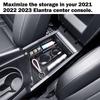 Center Console Organizer Tray for Hyundai Elantra -2024 Accessories, ABS Armrest Storage Box (NOT for Manual Hand-Brake)