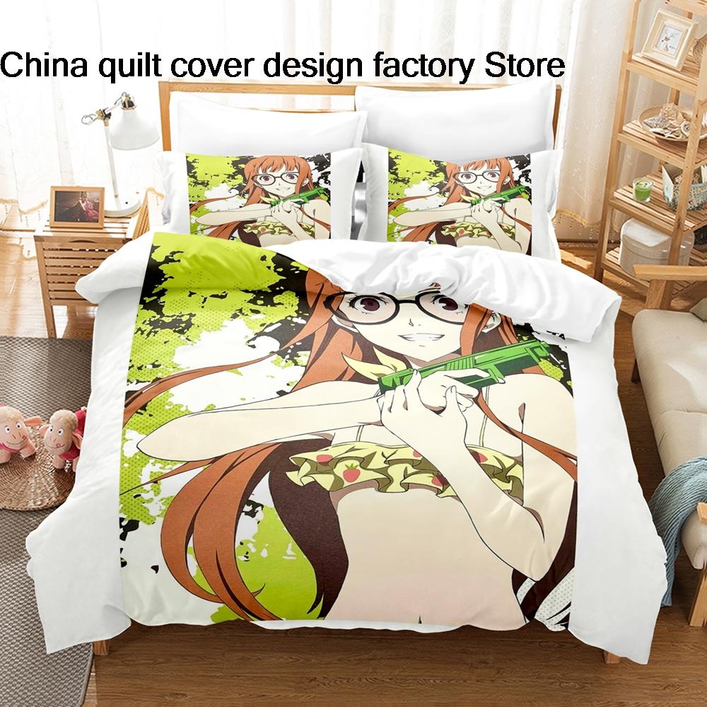 Persona 5 Royal Futaba Sakura Oracle Bedding Set Soft Duvet Cover Pillowcase For Adult Kids Bedroom Decor Twin Full Queen King