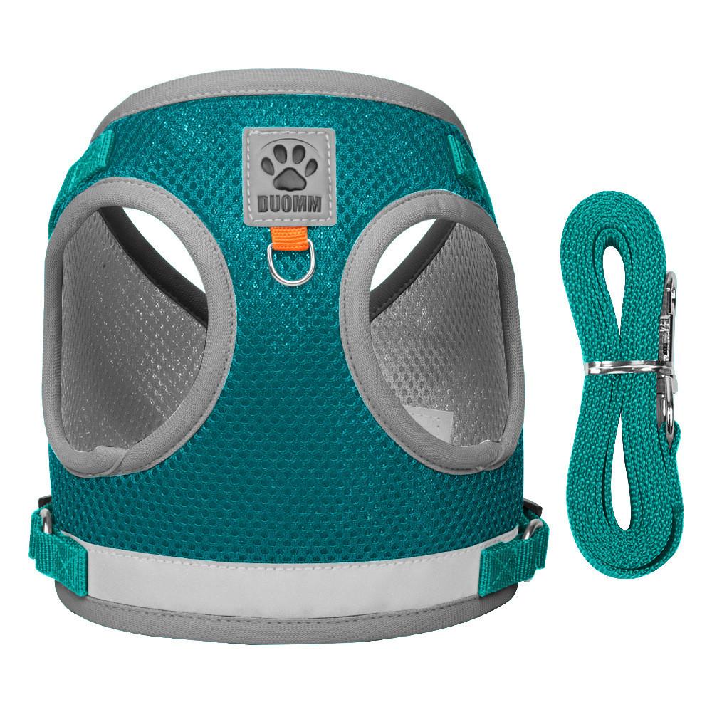 Pet Harness With Double Layer Mesh Reflective Breathable For Dogs And Cats