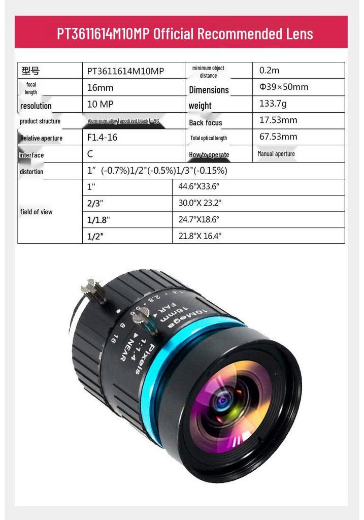 Raspberry Pi Camera V2.3 Wide NoIR HQ Module with M12 Lens