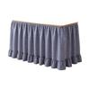 Table Skirt with Hook and Loop Fastening, Plaid Ruffle Design for Wedding Party Hotel Decoration