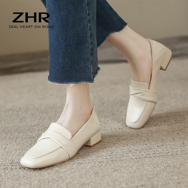 Women's Genuine Leather Low Heel Loafers
