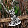 Viking Odin Rune Dragon Axe Pendant Necklace - Men's Trendy Sweater Chain