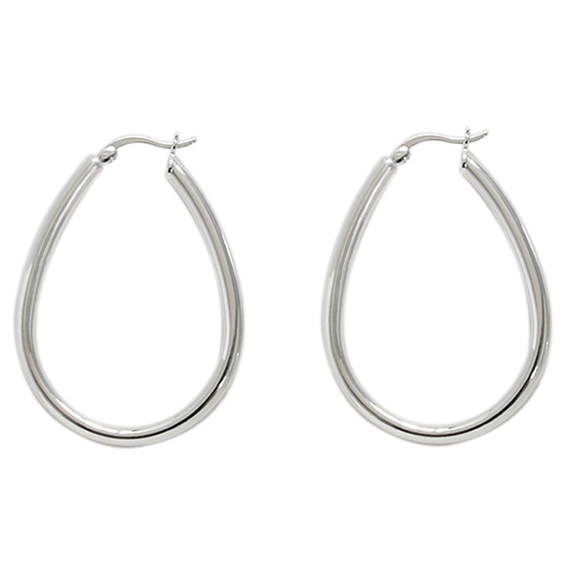 Wuqie 925 Sterling Silver Minimalist Big Hoop Earring for Women
