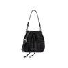 Handmade Textured Pinwheel Knot Crossbody Bucket Bag for Women