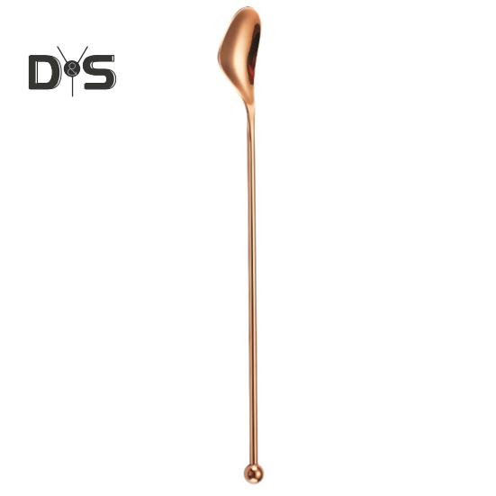 Edelstahl-Getränkerührer. Charmanter, nützlicher Getränkerührer mit polierter Oberfläche
