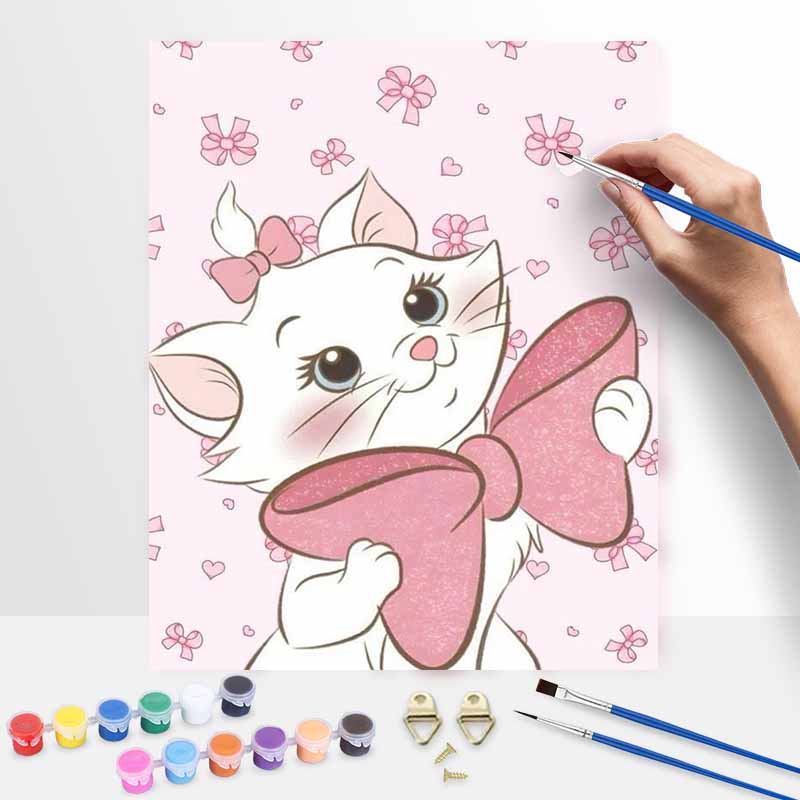 Disney Marie Cat Digital Oil Painting Art Handmade Diy Gift Home Decoration