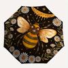 1pc Bee Floral Mandala Art Print Umbrella with Plastic Handle,Suitable for All Seasons Home Travel Outdoor UmbrellaM1269