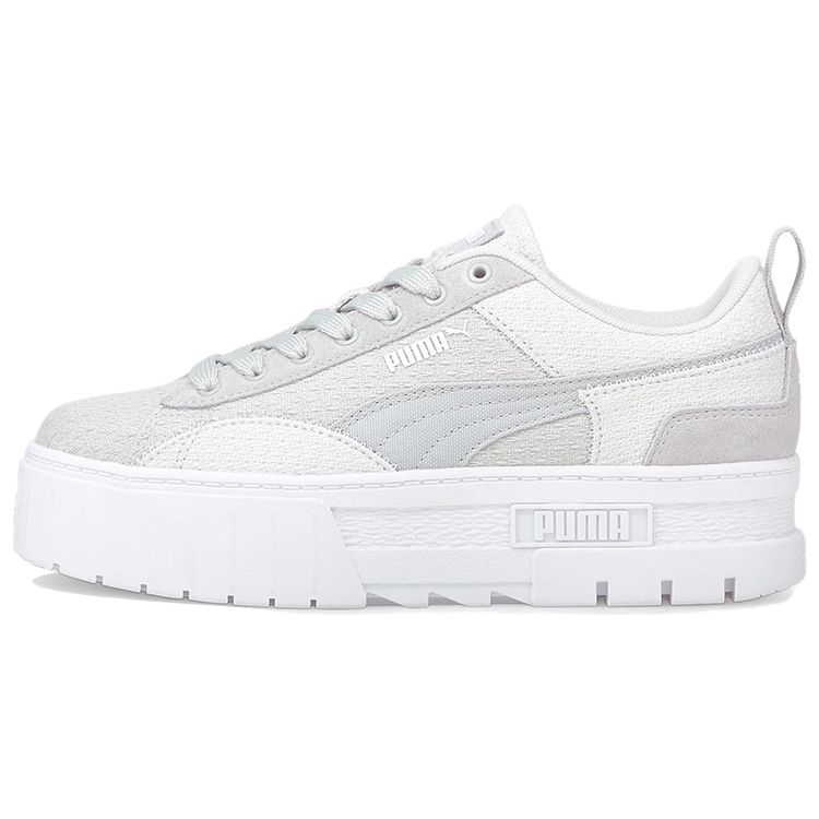 

Puma Mayze Пэчворк Холст Удобные Повседневные Низкие Кроссовки Женские кроссовки Серый Белый 383687-02 38