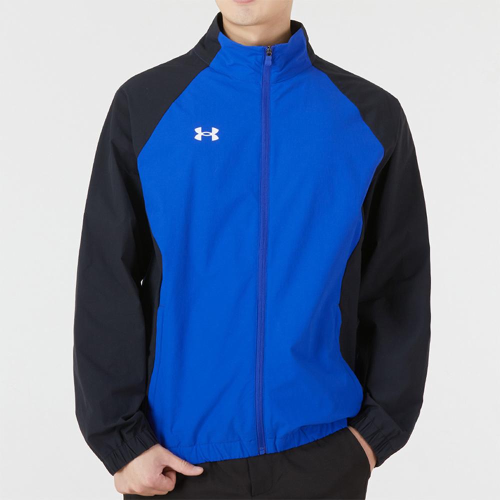 Under Armour Colorblock Logo Print Sports Woven Jacket Men Jacket Royal-Blue 22500402-400
