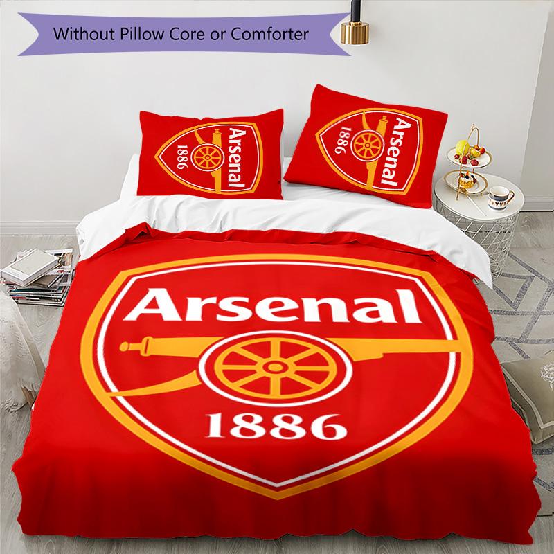 3pcs A-Arsenal2 Design Cover Set - HD Printed Bedding with 1 Cover and 2 Pillowcases - Perfect for Home and Dorm Decor
