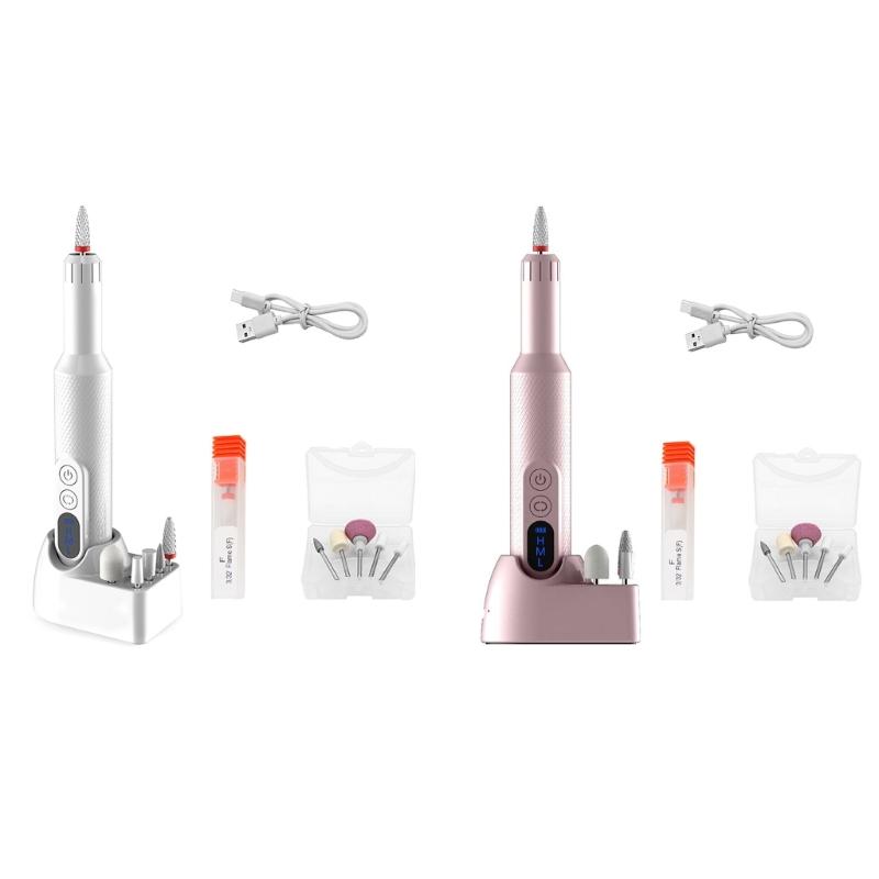 Wireless Nail Drill Machine Rechargeable Electric File for Manicure Pedicure