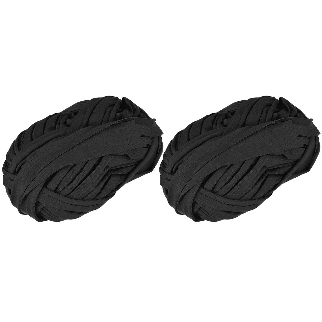 2 Rolls Elastic Fabric Cloth Yarn T Shirt Crochet Yarns Thick Knitting Yarns for DIY Bag Carpet Cushion 7oz/ 200g