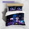 Set Copripiumino Trapuntato con Motivo Anime Federe Decorazione Casa Regalo di Compleanno (1 * copripiumino + 2 * federa, senza nucleo)