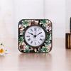 Small Table Clock with Enamel Color Metal Clocks Quiet Timekeeping for Collectors Mantel Clock Home Decoration