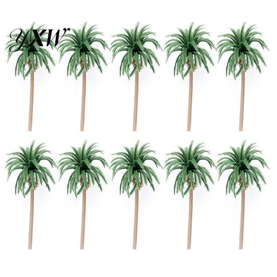 10Pcs Mini Artificial Coconut Palm Trees Model DIY Landscape Layout Accessory