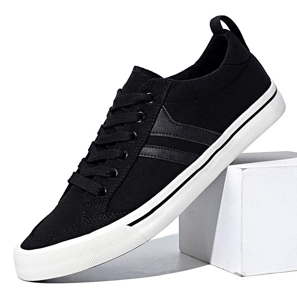 Summer men's canvas shoes low-top lace-up versatile color matching casual shoes men's soft sole simple Baoda
