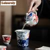 150ml Chinese Dragon Fish Teapot Zen Dargon Egg Pot Tea Soaking Kettle with Ball Hole Kung Fu Tea Tea Items Supplies Decoration