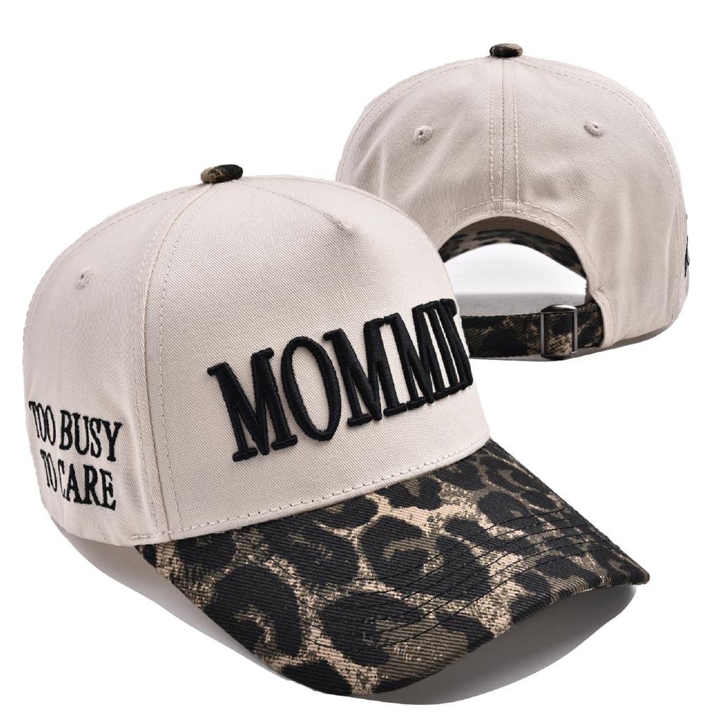 MOMMIN MAMA DAD Outdoor 3D Stickerei Baumwolle Retro Damen Verstellbar Trucker Kappe Lässig Herren Spleißfarbe Baseball Snapback Hüte
