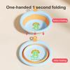 One-hand Foldable Baby Kids WashBasin Bucket Cartoon Dinosaur Multipurpose Plastic Hanging Wash Bin Portable Infant Face Bathtub