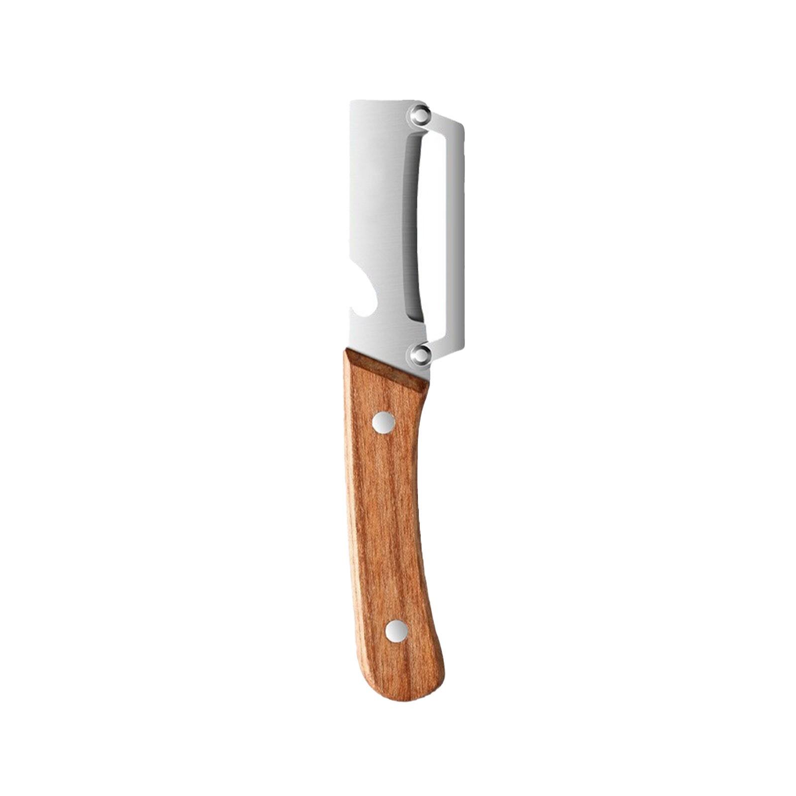 

Stainless Steel Blade Vegetable Peeler with Ergonomic Wooden Handle for Efficient Fruit and Vegetable Preparation One Size