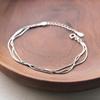 Simple Layer Bracelets for Women Korean Fashion Silver 925 Jewelry Fashion 925 Silver Bracelet for Women