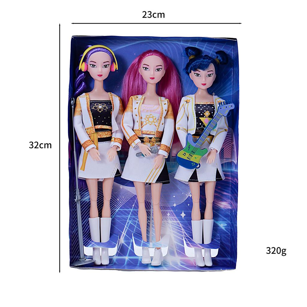 30cm Kpop Dämonenjäger Action-Puppe Spielzeugset Rumi Mila Zoe Mädchen Jungen DIY Plastik Kindergeburtstagsgeschenk