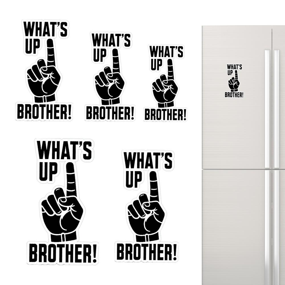 

Наклейка What s Up Brother 5 шт. Наклейка на машину с эскизом Смешные водонепроницаемые наклейки Уникальная смешная наклейка-эскиз для ноутбуков, телефонов