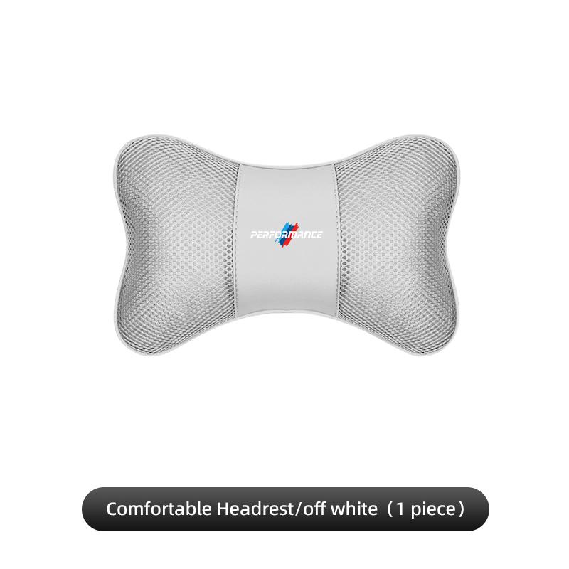 CXVA5 Car Seat Headrest Ice Silk Neck Pillow For BMW Performance F30 E90 E46 E60 X7 Car Interior Removable Washable Headrest Keychain