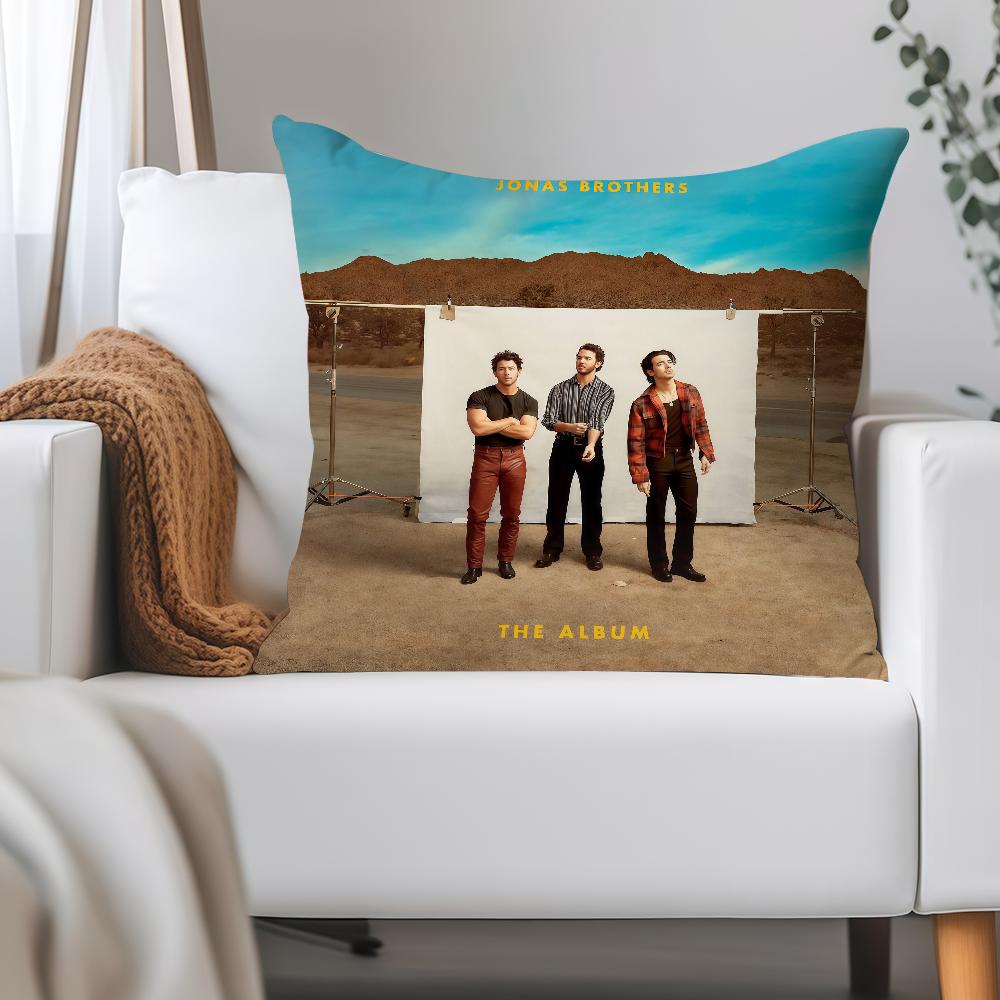 

Band J-JONAS B-BROTHERS Pillow Case Applicable Space For Guest Rooms Interiors Cars Office House Decoration 12x12Inch