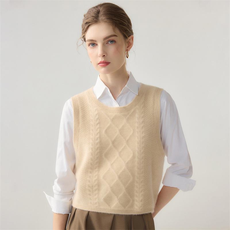 Women's Pure Cashmere Seven-Needle Loose Knit Vest
