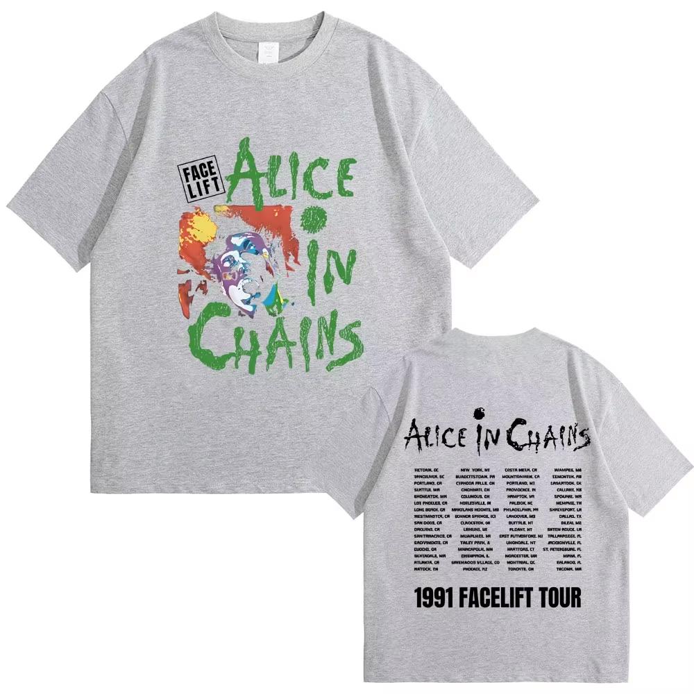 Alice In Chains Jar of Flies Classic Album Poster Print Unisex Gothic Punk Harajuku Style Loose Cotton Summer T-shirt