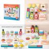 Wooden Simulation Milk Pasta Cheese Flavored Ice Cream Children Toys Set For Kids Kitchen Role Play