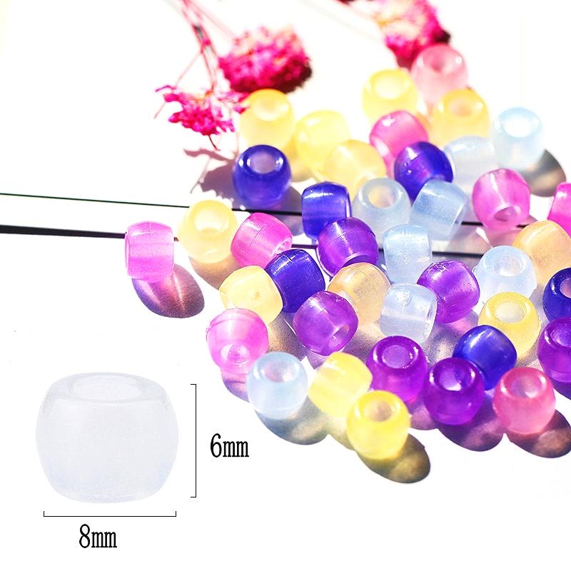 6*8mm UV Changing Reactive Acrylic  Mixed Color Beads Glow In The Dark DIY Bracelet DIY  Jewelry Making Children Intelligence