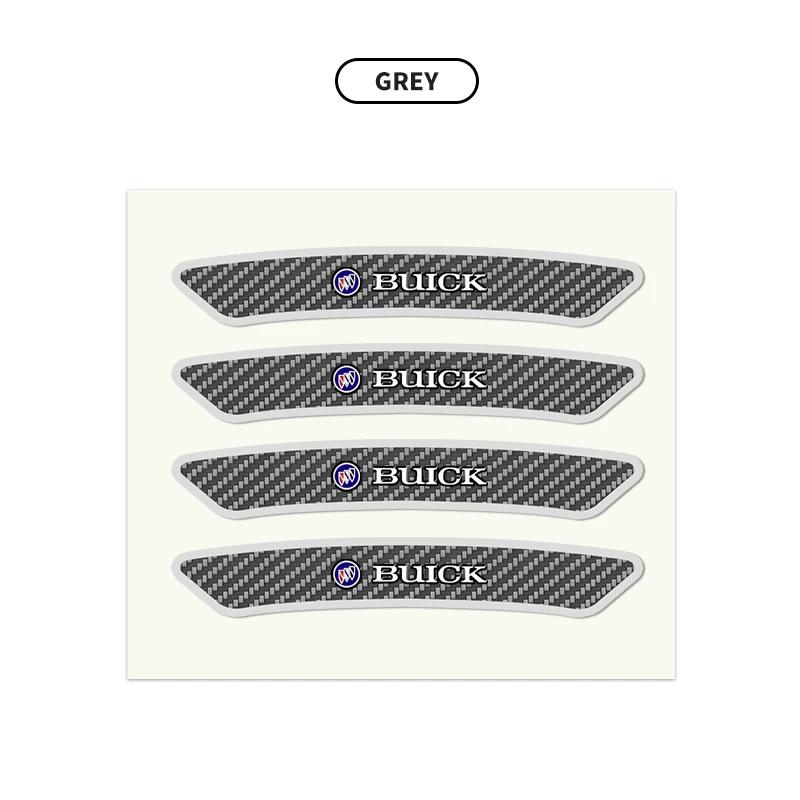 EHL2 4pcs Carbon Fiber Car Wheel Rim Stickers Auto Refit Accessories For Buick Excelle XT Envision Excelle GT Regal Encore Park GL8