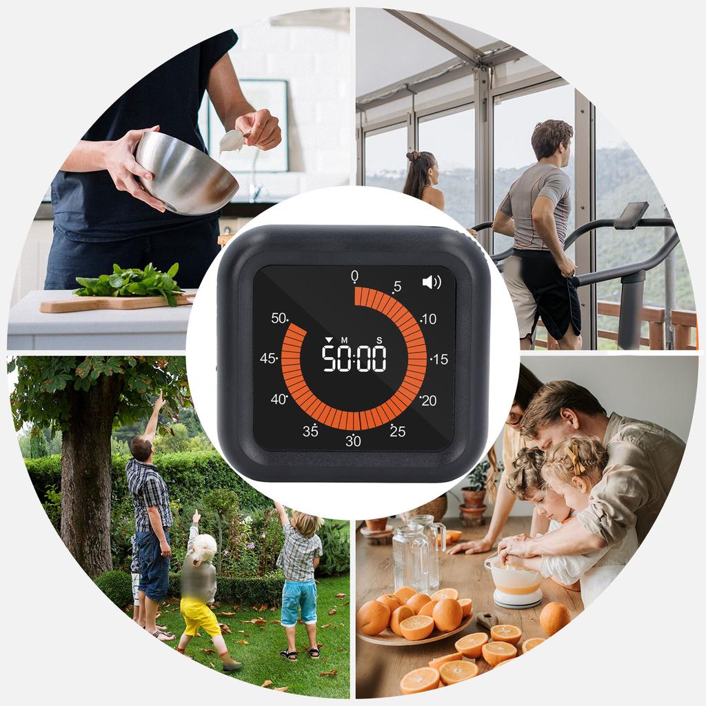 Vizuální časovač Tichý dobíjecí Magnetická zadní strana Odpočet Nahoru Digitální časovač se stojánkem pro studium pečení vaření