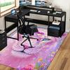 1pc Glowing Lioness Office Chair Mat - Sparkling Heart Design, Anime Cartoon Style, Non-Slip Rug for Home and Office Decor, Suitable for All Seasons.H