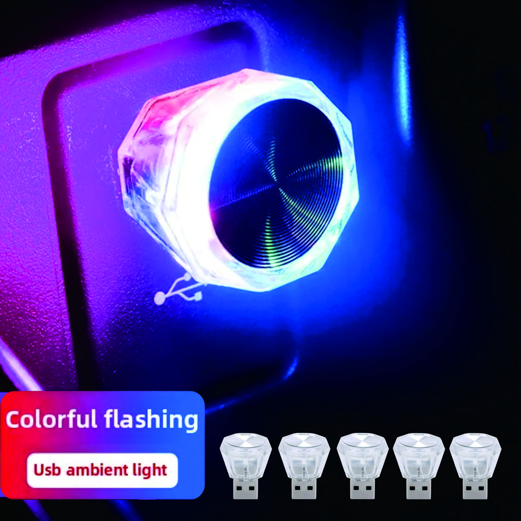New Car USB Ambient Light No Charging Plug and Play LED Ambient Decoration Light Night Light