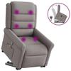 VidaXL Recliner Massage Chair Taupe Fabric 3303331