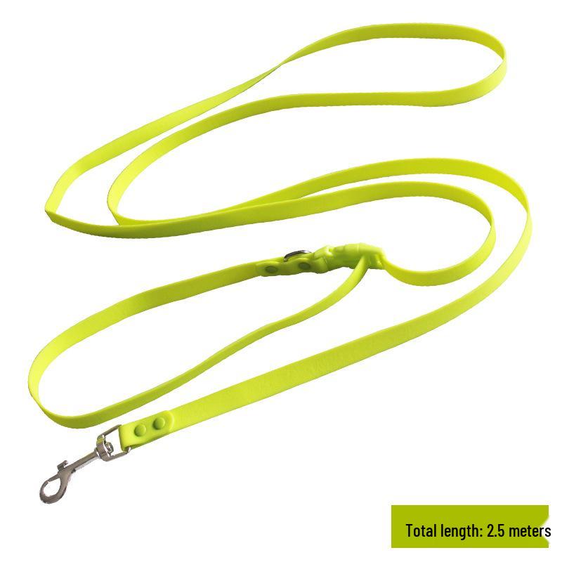 

Waterproof PVC Crossbody Dog Walking Leash - Hands-Free Pet Rope Leash 250cm флуоресцентный желтый