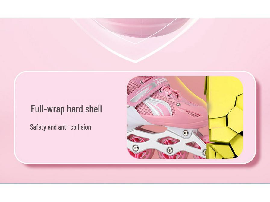 Nastavitelná sada kolečkových bruslí s blesky pro začínající děti