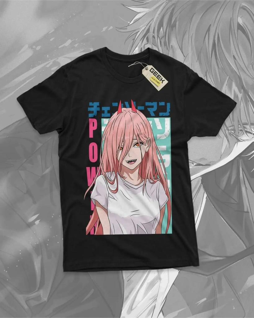 Harajuku Goth T Shirt Chainsaw Man Y2k Anime Oversized Streetwear Short Sleeve Tops Harajuku Goth T Shirt Women Clothing Unisex