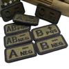 Embroidered Tactical Blood Type Velcro Patch for A, O, AB, POS, NEG Identification