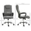 Ergonomic Presidential Office Chair Reclining and Padded with Adjustable Height and Tilt, 62 x 76 x 110-119cm