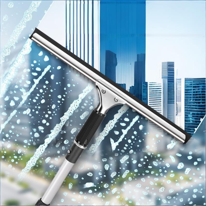 Stainless Steel Squeegee Non Slip Ergonomic Grip 1Pcs Streak Free for Shower Tile Wall Glass Door Window Car Exterior