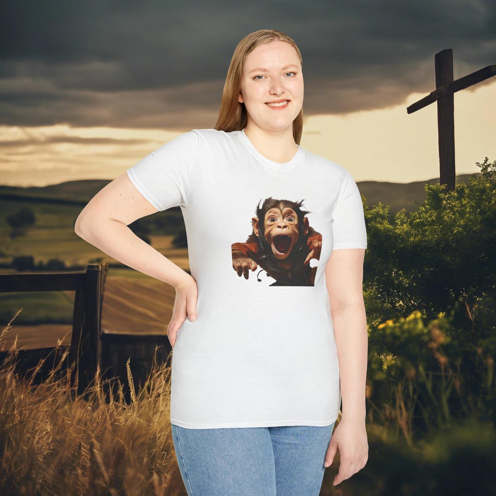 Monkey Unisex Softstyle T-Shirt M